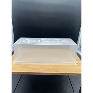 Vintage Kraft Velveeta Cheese Keeper Clear Plastic 2 lb. Storage Container Box